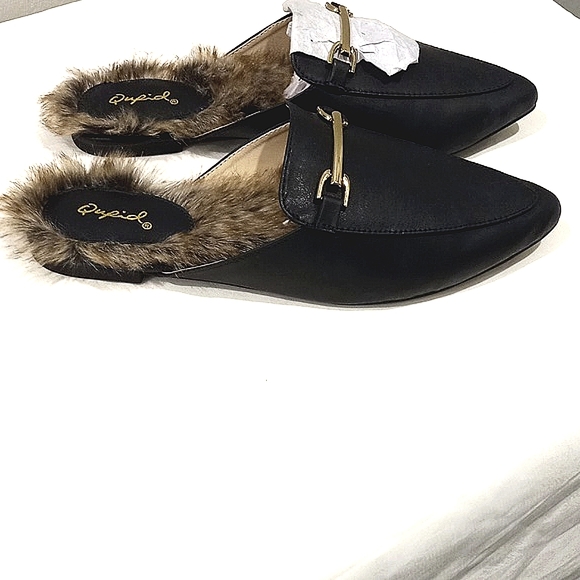 Qupid Mules with Faux Fur Footbed | size 8US - Picture 3 of 6
